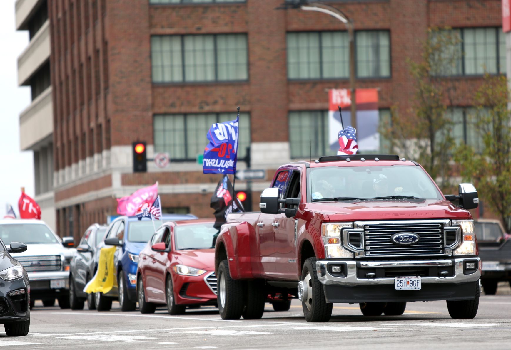Trump Rolling Rally in downtown St. Louis